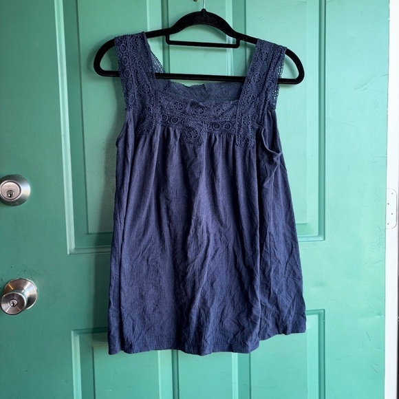RXB size large navy blue lace tank top - Picture 1 of 6